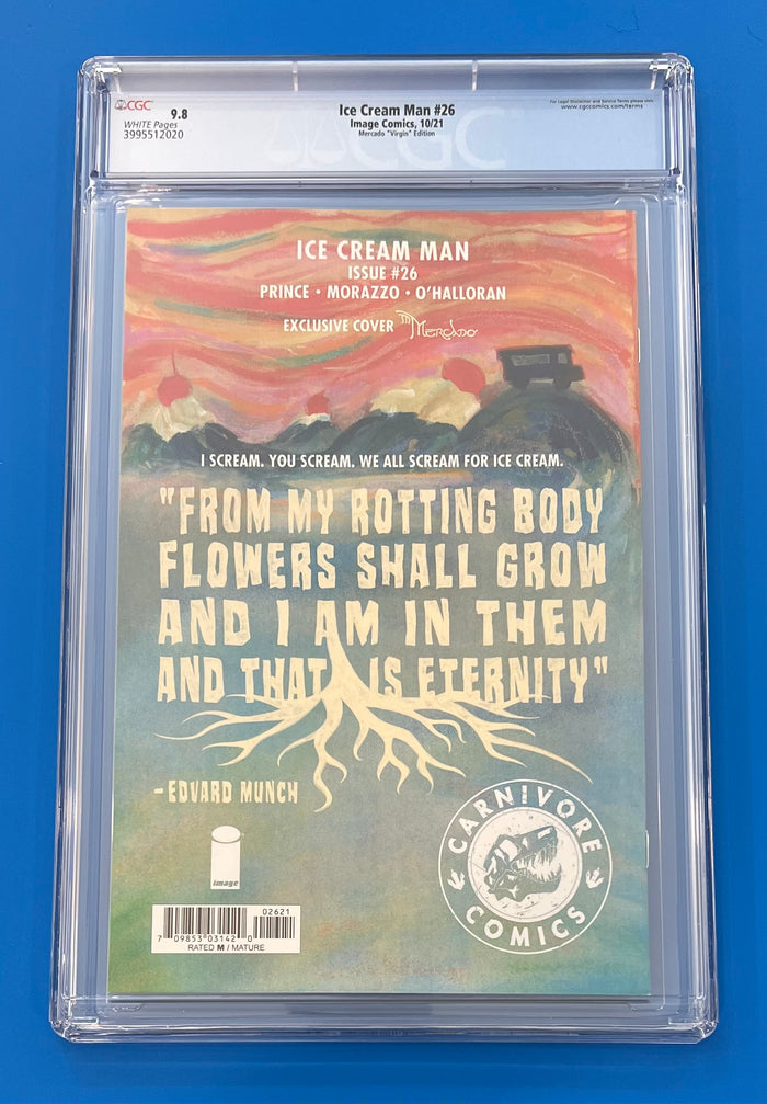 Ice Cream Man #26 CGC 9.8 Miguel Mercado Virgin Carnivore Edition White Pages