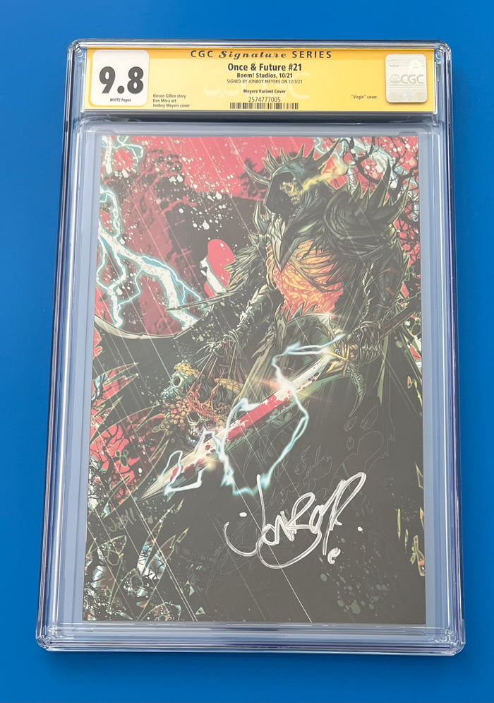 Once and Future #21 CGC 9.8 Signed Jonboy Meyers 1:25 Virgin Variant BOOM! 2021