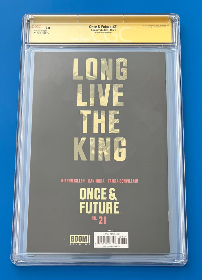 Once and Future #21 CGC 9.8 Signed Jonboy Meyers 1:25 Virgin Variant BOOM! 2021