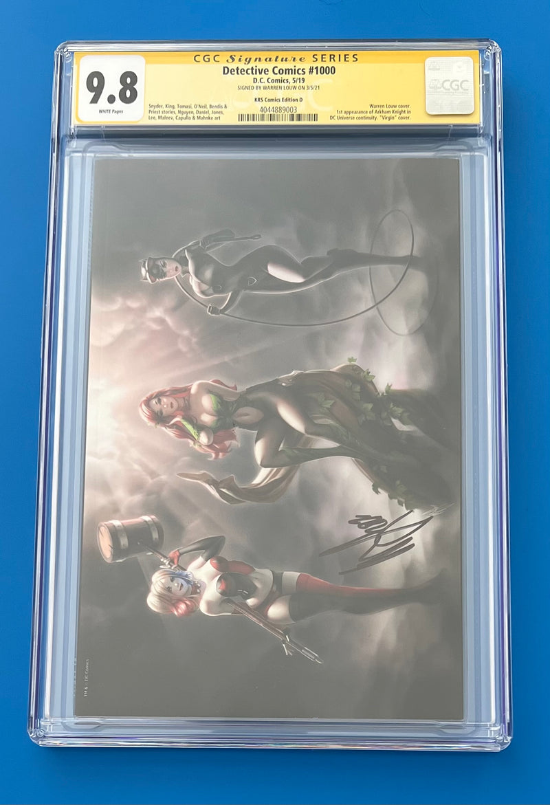 Detective Comics #1000 CGC 9.8 Warren Louw VIRGIN Variant Signature Signed