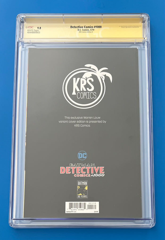 Detective Comics #1000 CGC 9.8 Warren Louw VIRGIN Variant Signature Signed