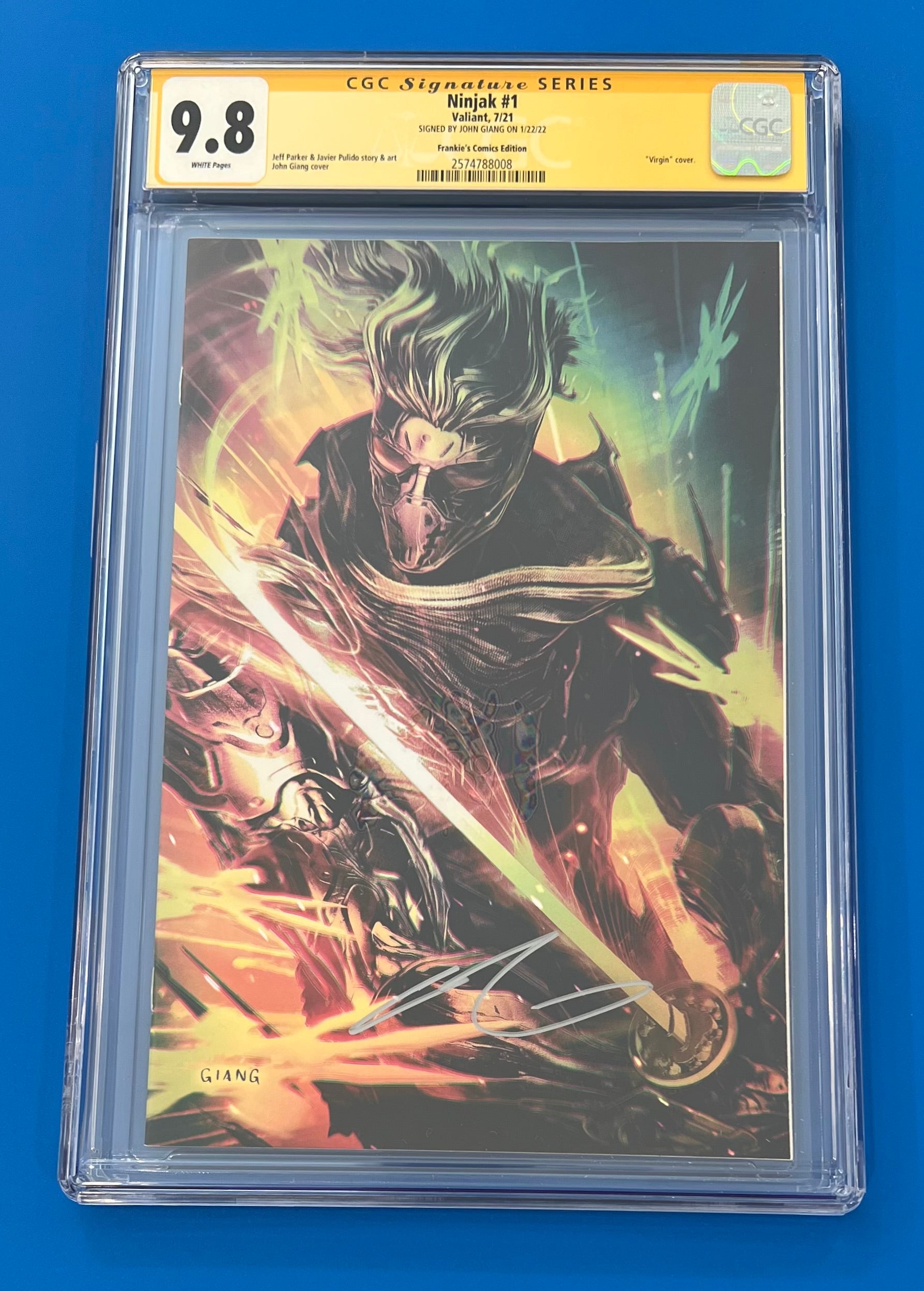 Ninjak #1 CGC 9.8 Frankie's Comics Signed John Giang Virgin