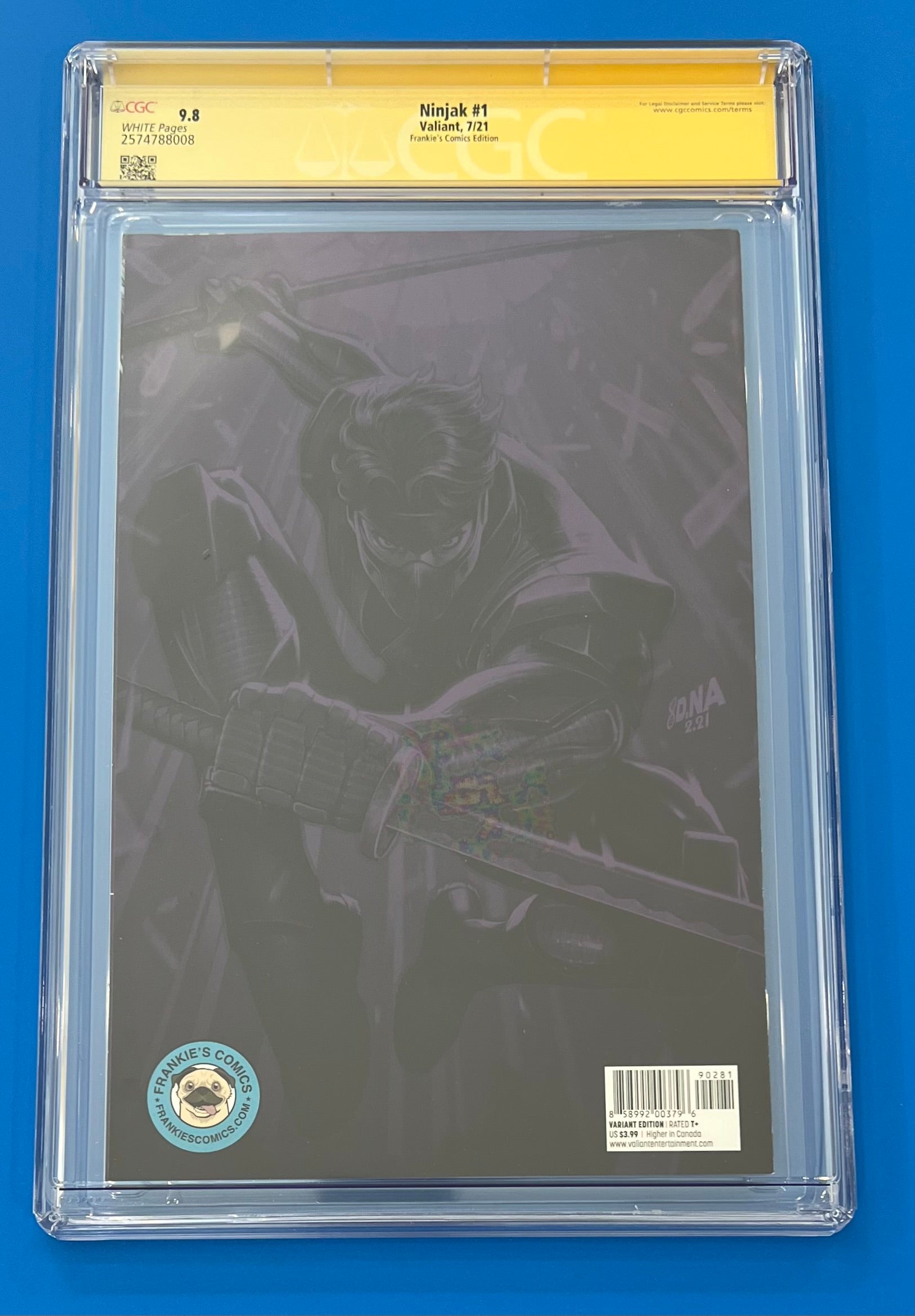 Ninjak #1 CGC 9.8 Frankie's Comics Signed John Giang Virgin