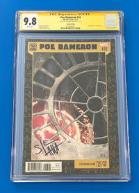 Poe Dameron #16 CGC 9.8 Signed Stephanie Hans Trading Card Variant MARVEL (2017)