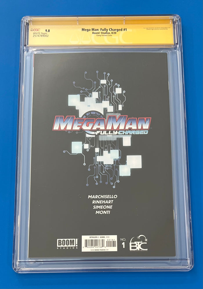 Mega Man Fully Charged #1 Signed John Giang Virgin Variant CGC 9.8 BOOM! Studios