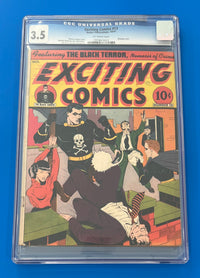 Exciting Comics #13 CGC 3.5 1941 Off-White Pages Nedor Publications Low Census