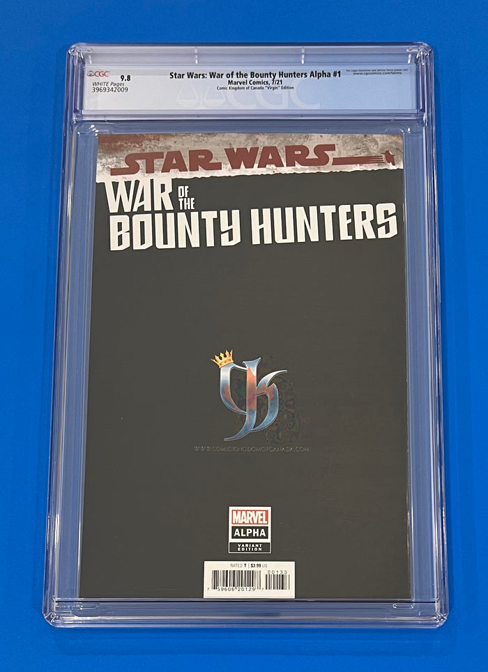 Star Wars War of the bounty Hunters Alpha #1 9.8 CGC Comic Kingdom Virgin Cover