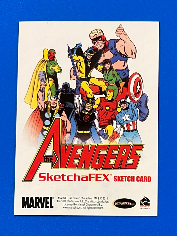 2011 Marvel The Avengers Charles Hall 1/1 Sketch Card Spectrum