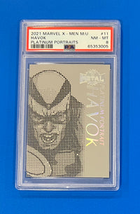 2021 Upper Deck Marvel X-Men Metal Universe Platinum Portraits Havok PSA