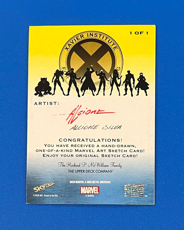 2021 Marvel X-Men Metal Alcione Silva 1/1 Artist Sketch Card Wolverine