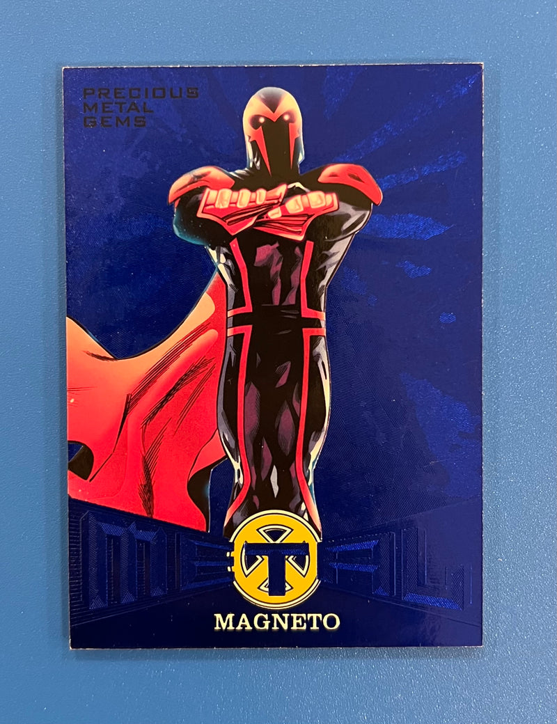 2018 Fleer Ultra X-Men Precious Metal Gems PMG MB6 Blue 10/49 Magneto