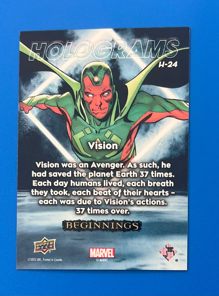 2024 Upper Deck UD Marvel Beginnings H-24 Vision Hologram