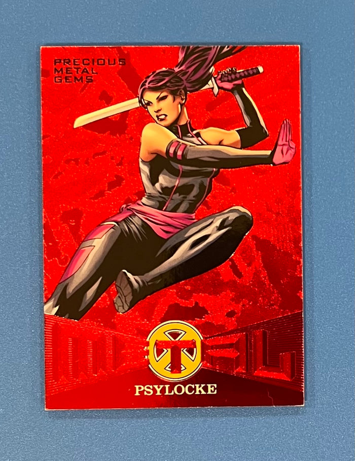 2018 Fleer Ultra X-Men Precious Metal Gems PMG MB14 Red 83/99 Psylocke