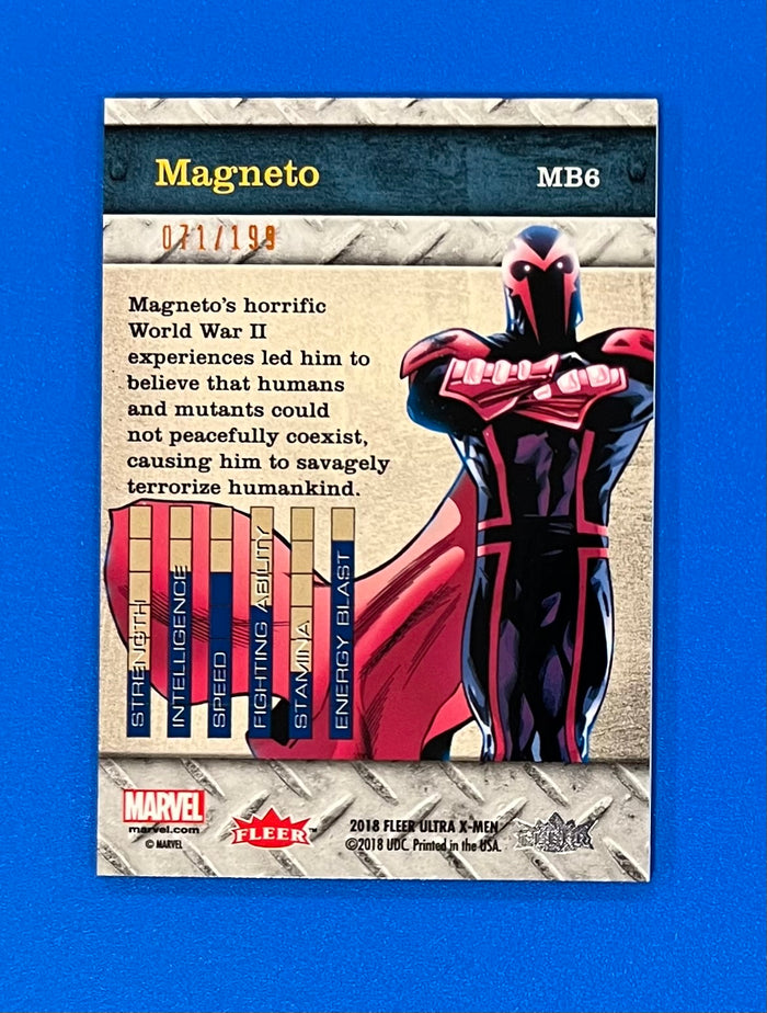 2018 Fleer Ultra X-Men Precious Metal Gems PMG MB6 Bronze 071/199 Magneto