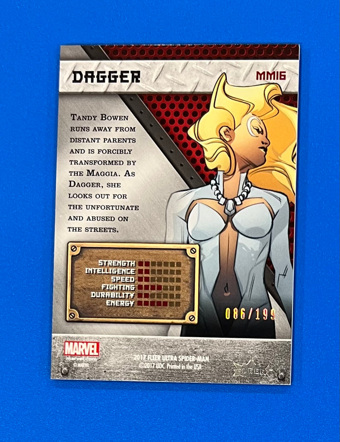 2017 Fleer Ultra Marvel Spider-Man Metal PMG Bronze 086/199 Dagger MM16