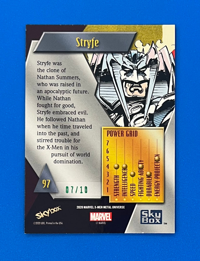 2021 Marvel X-Men Metal Universe Stryfe Green PMG 07/10