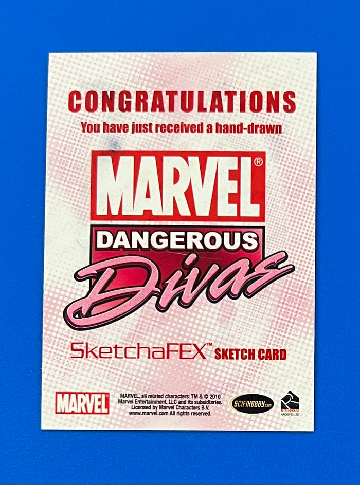 2011 Marvel Dangerous Divas Series 1 Sketch Card Jim Kyle 1/1 Black Cat