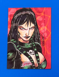 2011 Marvel Dangerous Divas Series 1 Sketch Card Elliot Fernandez 1/1 Viper