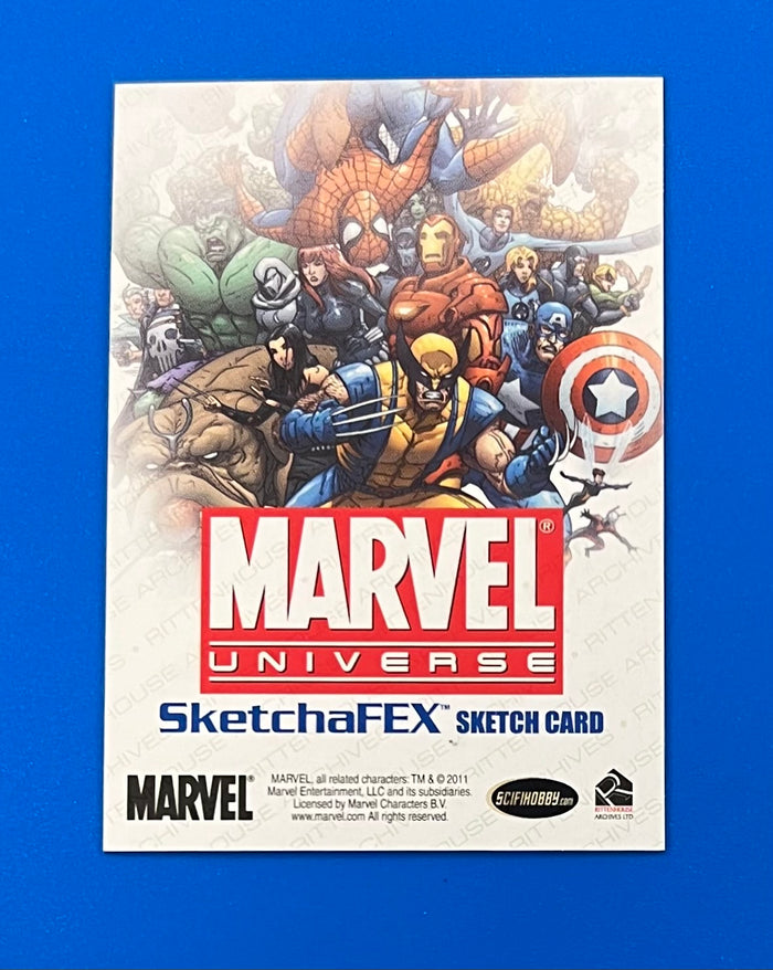 2011 Marvel SketchaFEX Universe Sketch Card Alcione Silva 1/1 Sharon Carter