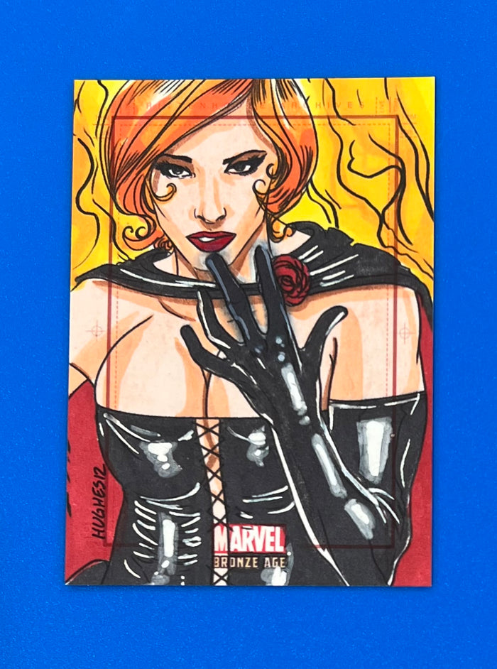 2012 Marvel Bronze Age Sketch Card Jon Hughes 1/1 Black Queen