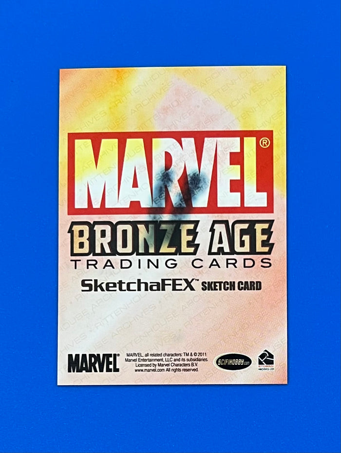 2012 Marvel Bronze Age Sketch Card Jon Hughes 1/1 Black Queen