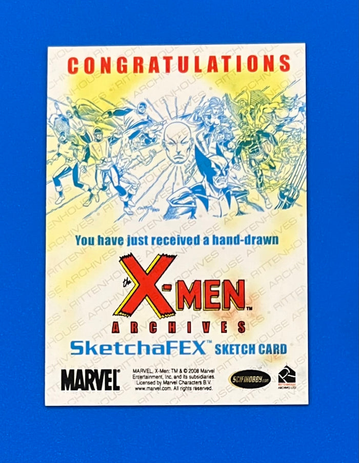2009 Marvel X-Men Archives Sketch Card Kevin West 1/1 Lady Deathstrike