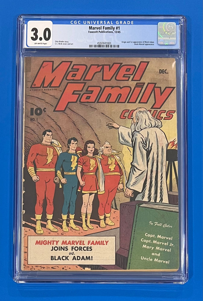 Marvel Family #1 CGC 3.0 Fawcett Origin and First Appearance of Black Adam
