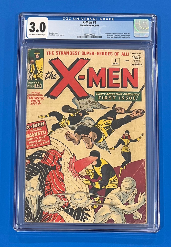 X-Men #1 CGC 3.0 Marvel Comics 1963 1st Appearance of Professor X & Magneto