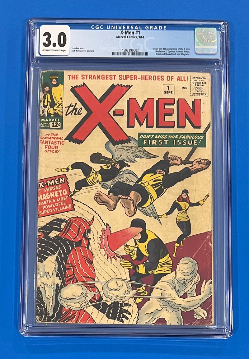 X-Men #1 CGC 3.0 Marvel Comics 1963 1st Appearance of Professor X & Magneto
