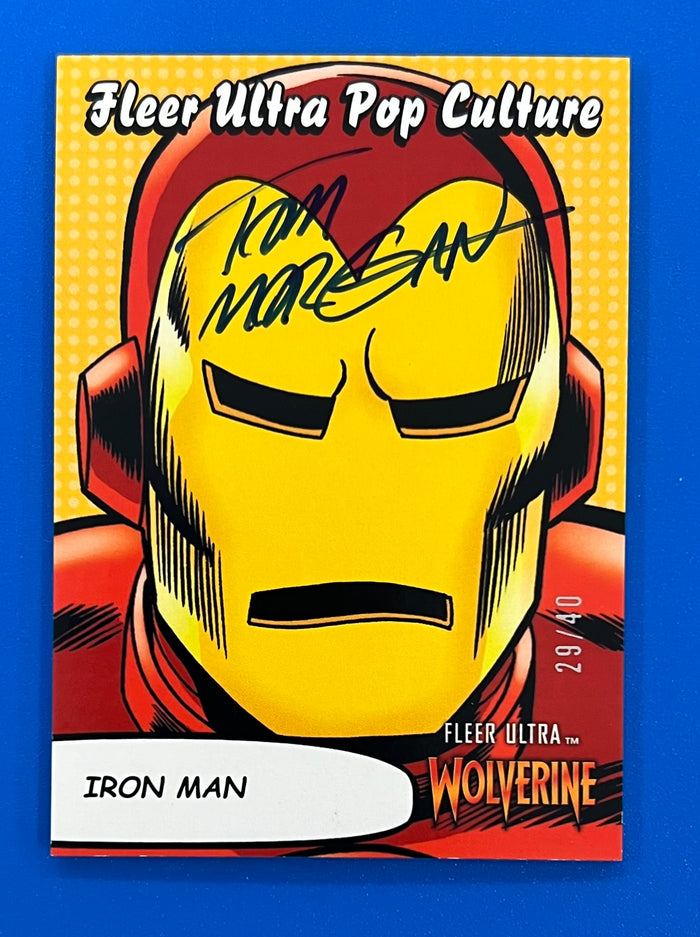 2023 Fleer Ultra Wolverine Iron Man Pop Culture Artist Auto 29/40 Tom Morgan PC-5