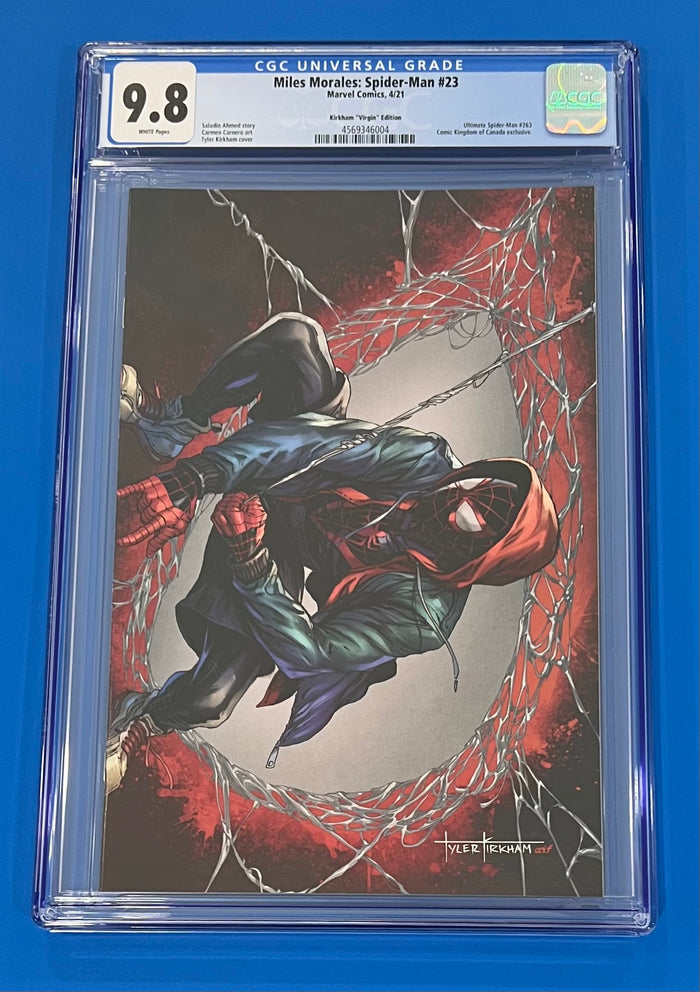 Miles Morales Spider-Man #23 CGC 9.8 Tyler Kirkham Virgin Variant