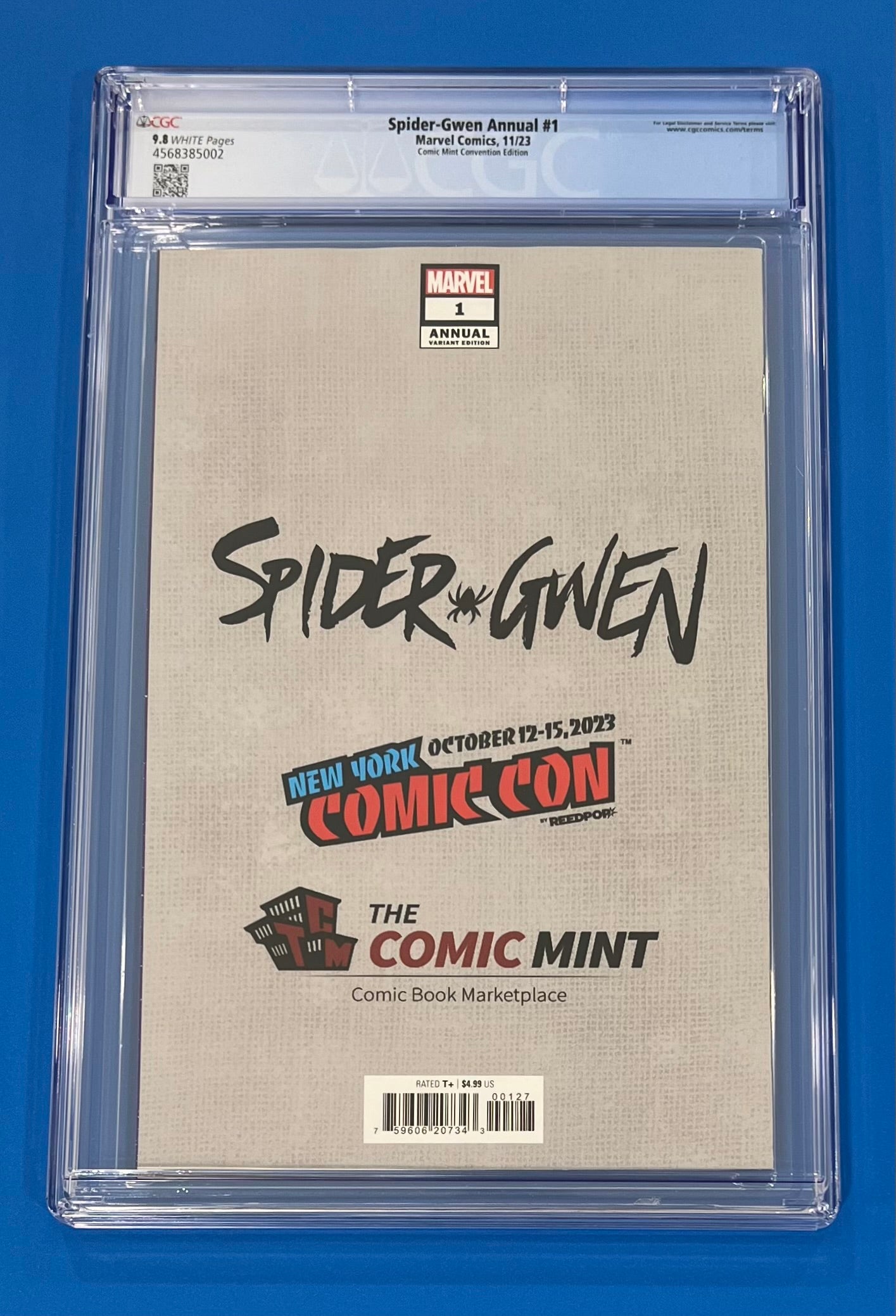 Spider-Gwen Annual #1 CGC 9.8 Shannon Maer NYCC Exclusive Virgin