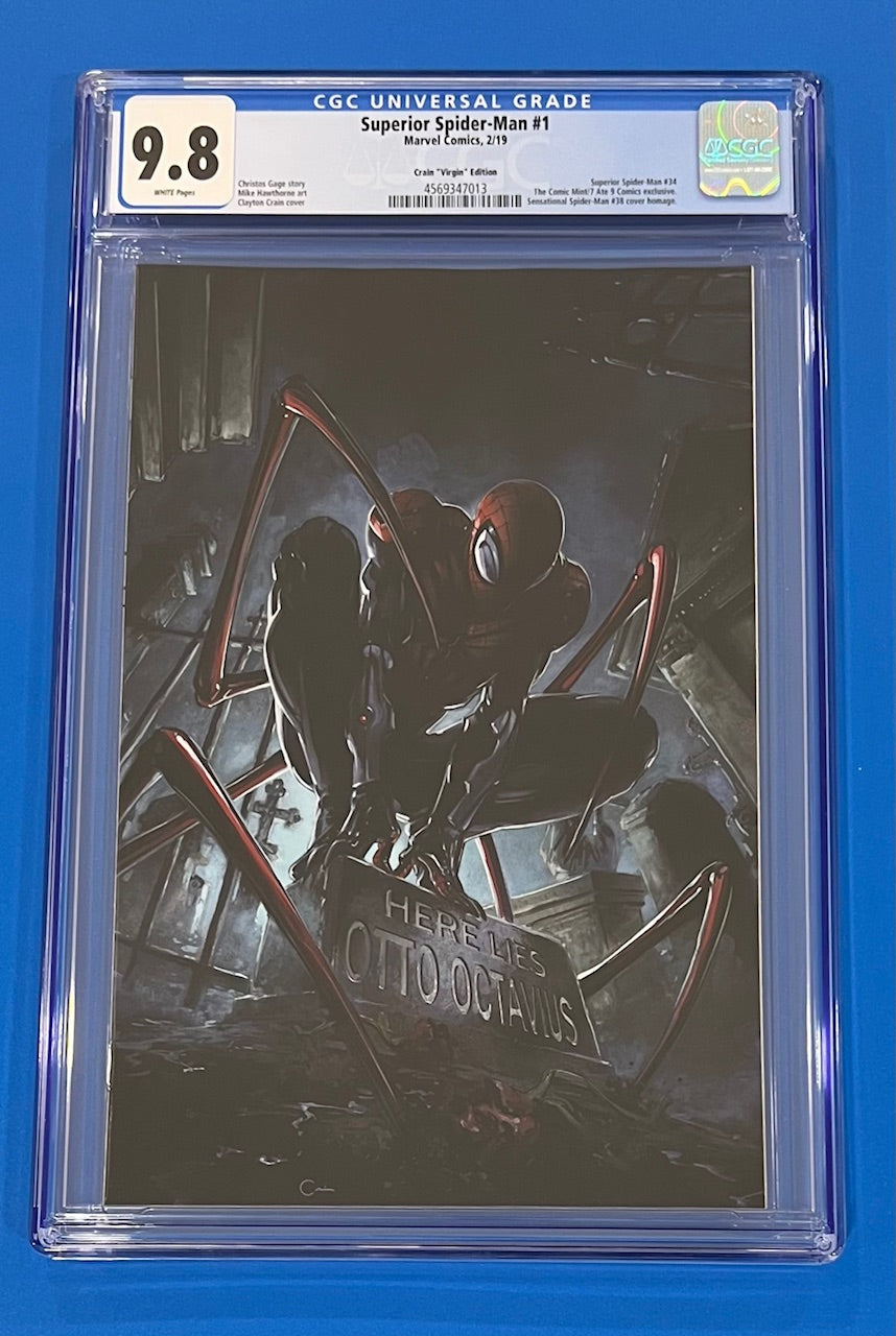Superior Spider-Man #1 CGC 9.8 Clayton Crain Virgin Variant 2019
