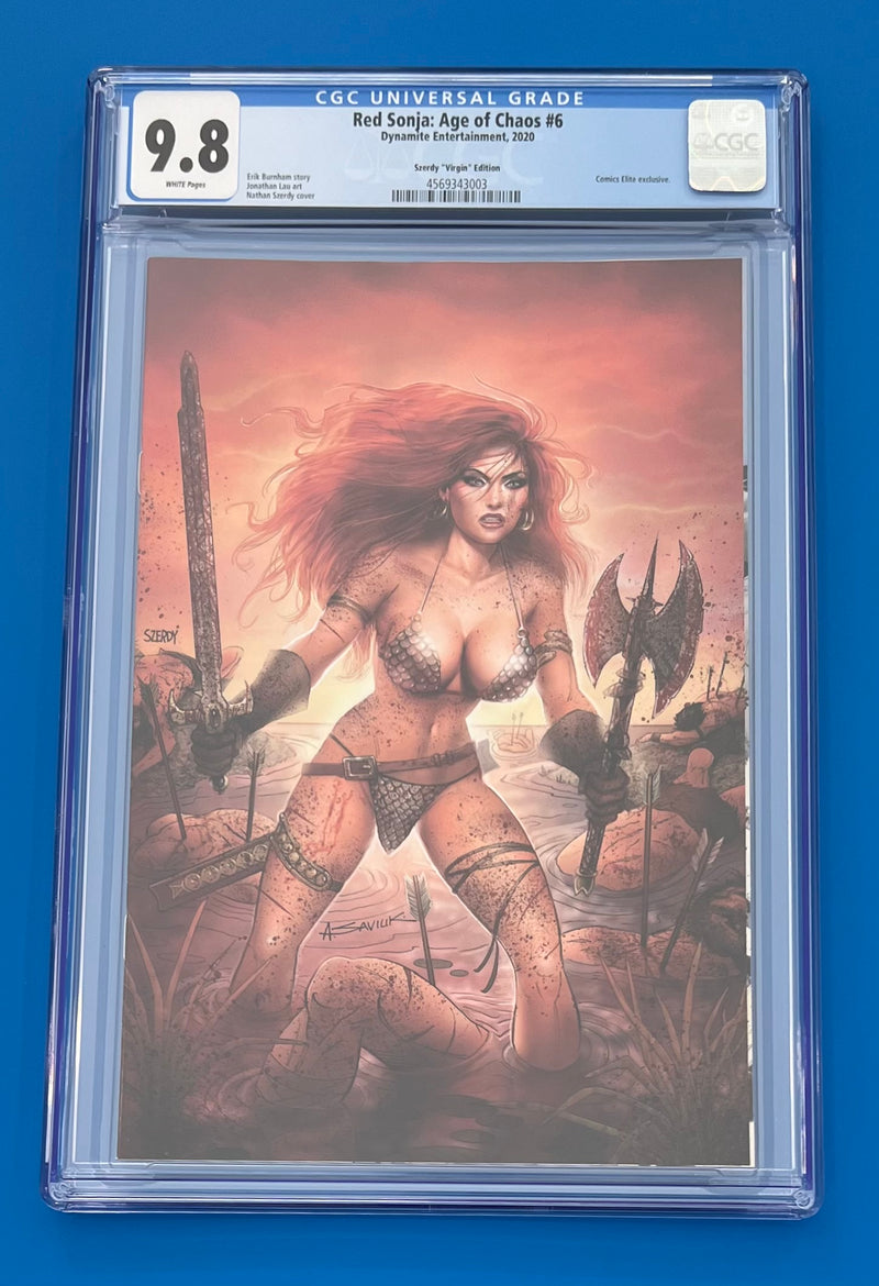 Red Sonja Age Of Chaos #6 CGC 9.8 Nathan Szerdy Virgin Variant