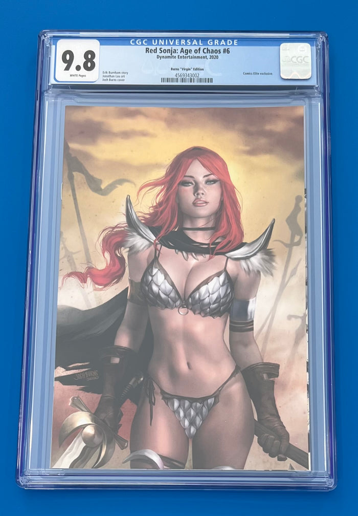 Red Sonja Age of Chaos #6 CGC 9.8 Josh Burns Exclusive Virgin Variant Limited 500