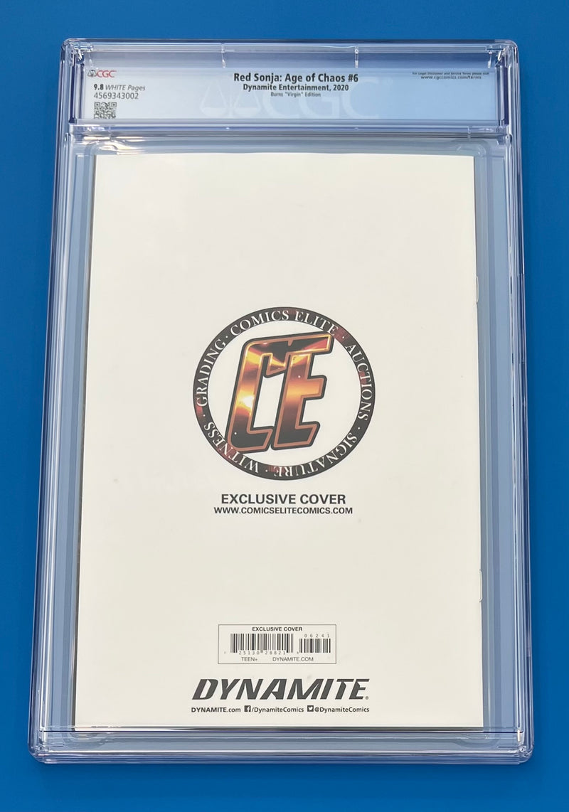 Red Sonja Age of Chaos #6 CGC 9.8 Josh Burns Exclusive Virgin Variant Limited 500