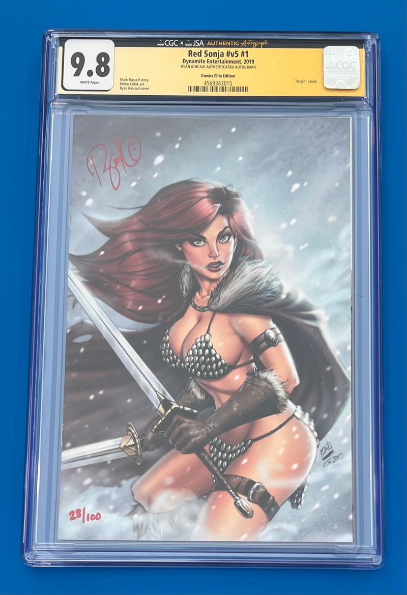 Red Sonja #1 CGC 9.8 Signature Series Ryan Kincaid Virgin Dynamite Entertainment