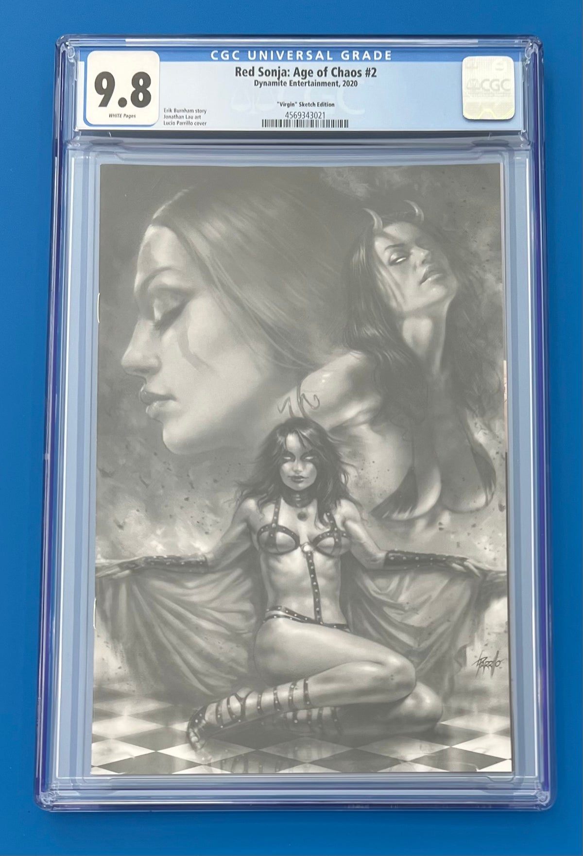 Red Sonja Age of Chaos #2 CGC 9.8 Lucio Parrillo 1:15 B&W Virgin Incentive Variant
