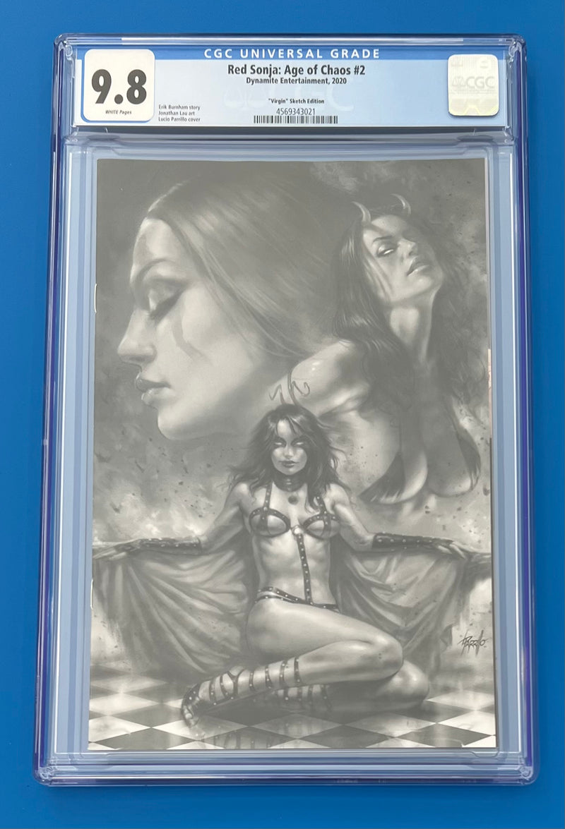 Red Sonja Age of Chaos #2 CGC 9.8 Lucio Parrillo 1:15 B&W Virgin Incentive Variant