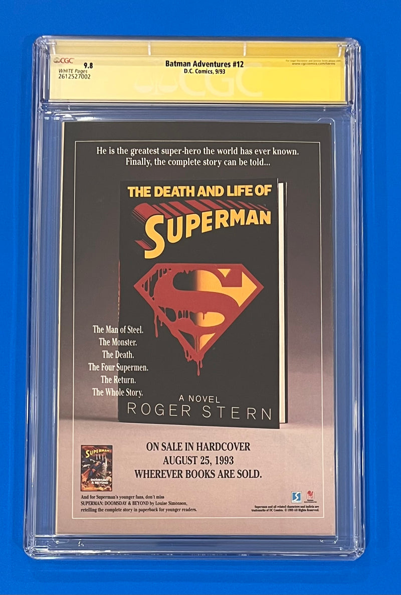 Batman Adventures #12 CGC 9.8 Signed by Bruce Timm DC 1993