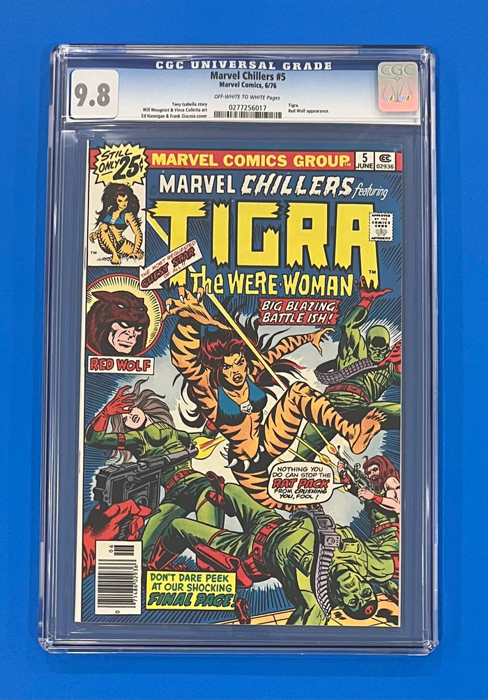 Marvel Chillers #5 CGC 9.8 Marvel Comics Group 1975 Tigra Off White - White Pages