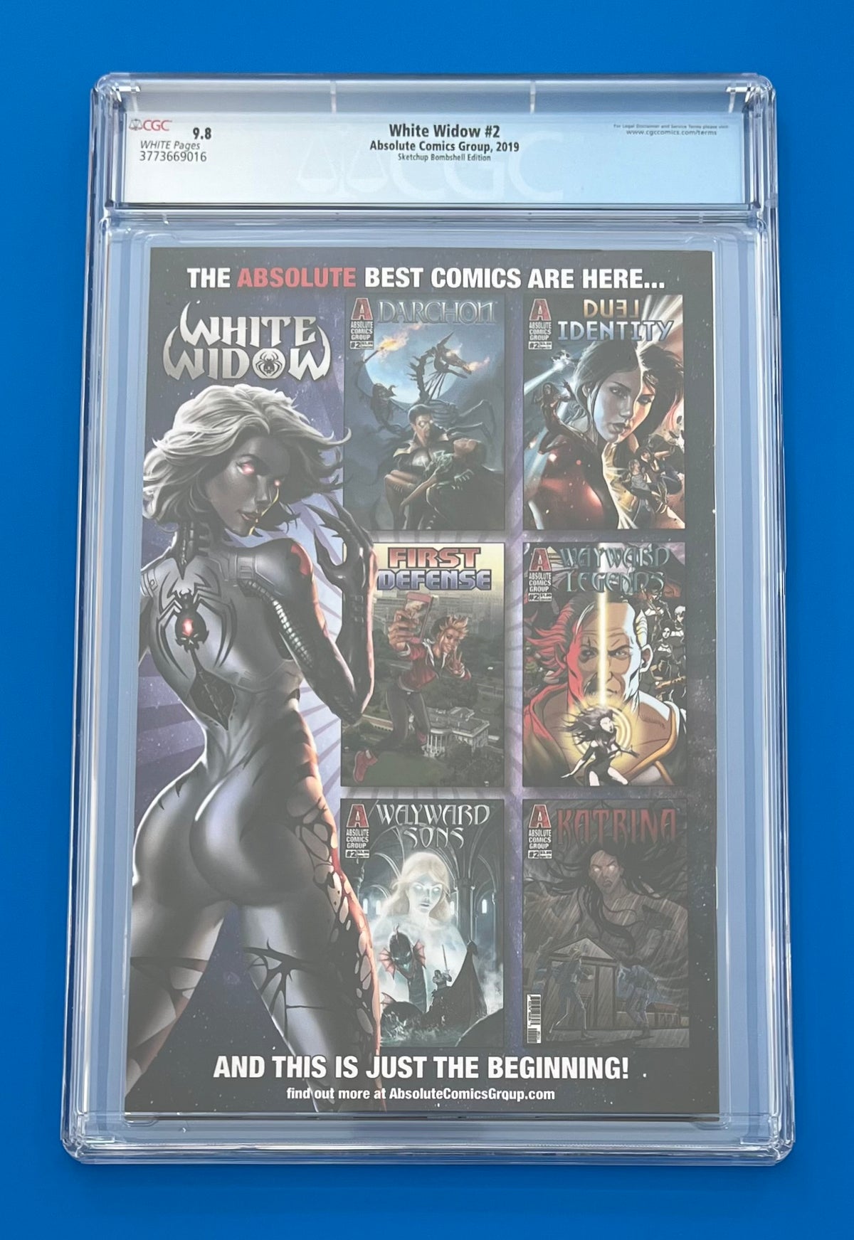 White Widow #2 CGC 9.8 Nathan Szerdy Bombshell Sketch Variant