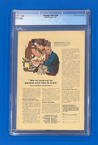 Strange Tales #158 CGC 9.4 1st Living Tribunal White Pages