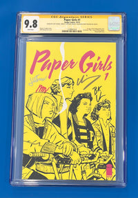 Paper Girls #1 CGC 9.8 Signed by 4x Vaughan Wilson Fletcher Chiang Image Comics