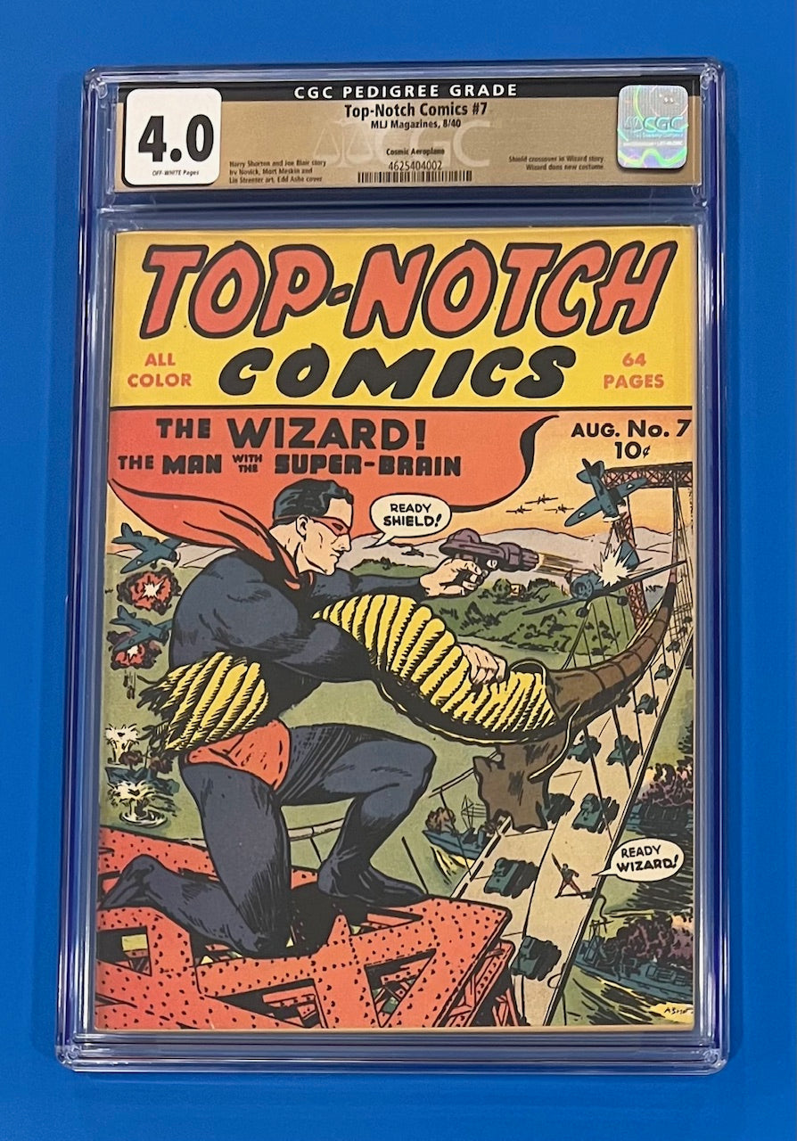 Top Notch Comics #7 CGC 4.0 Pedigree Gold Label MLJ Magazines 1940
