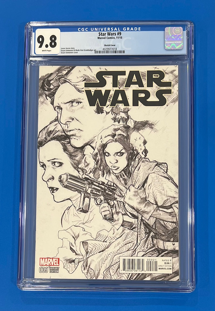 Star Wars #9 CGC 9.8 Stuart Immonen 1:100  Sketch Variant Marvel Comics 2015