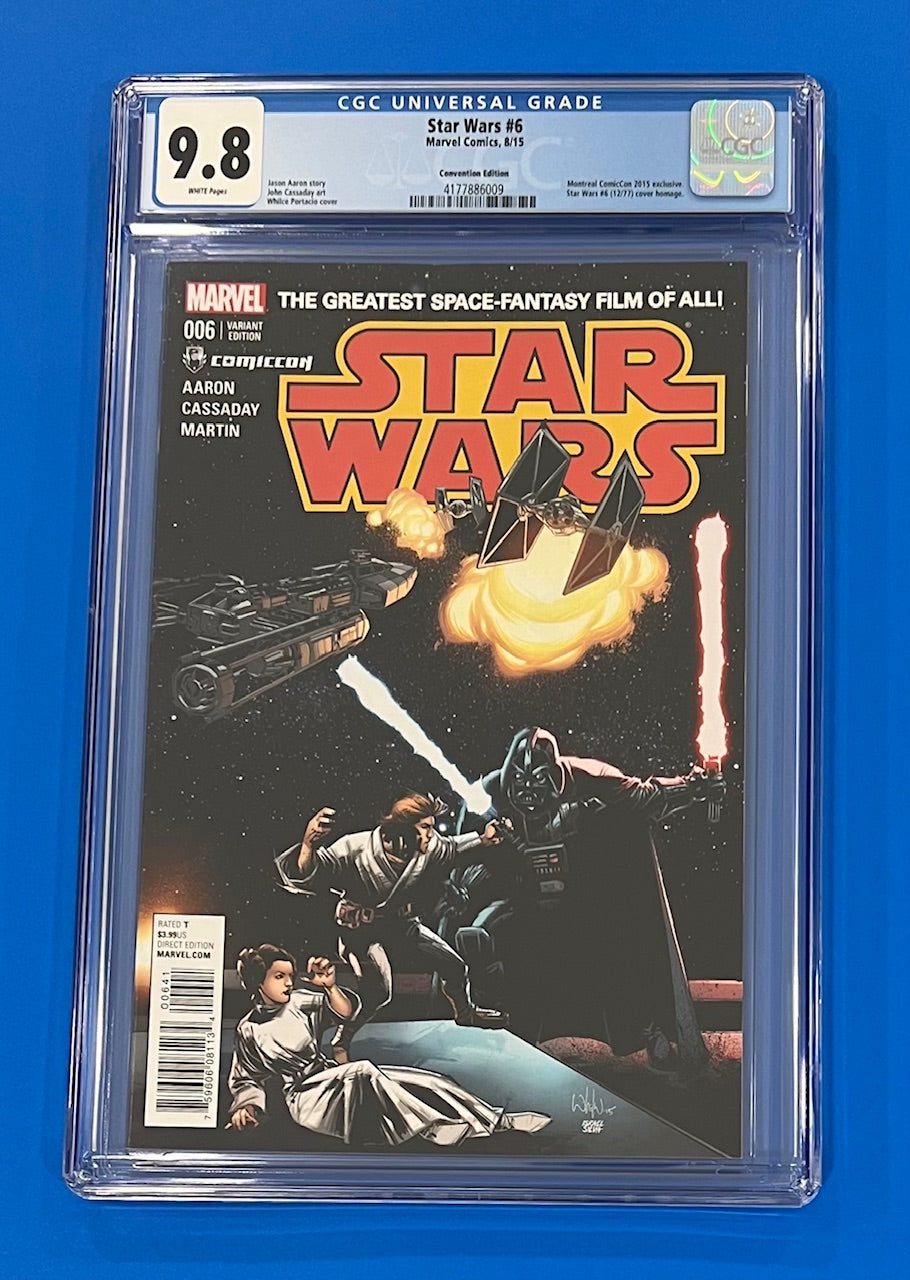 Star Wars #6 CGC 9.8 Whilce Portacio Variant Marvel Comics 2015