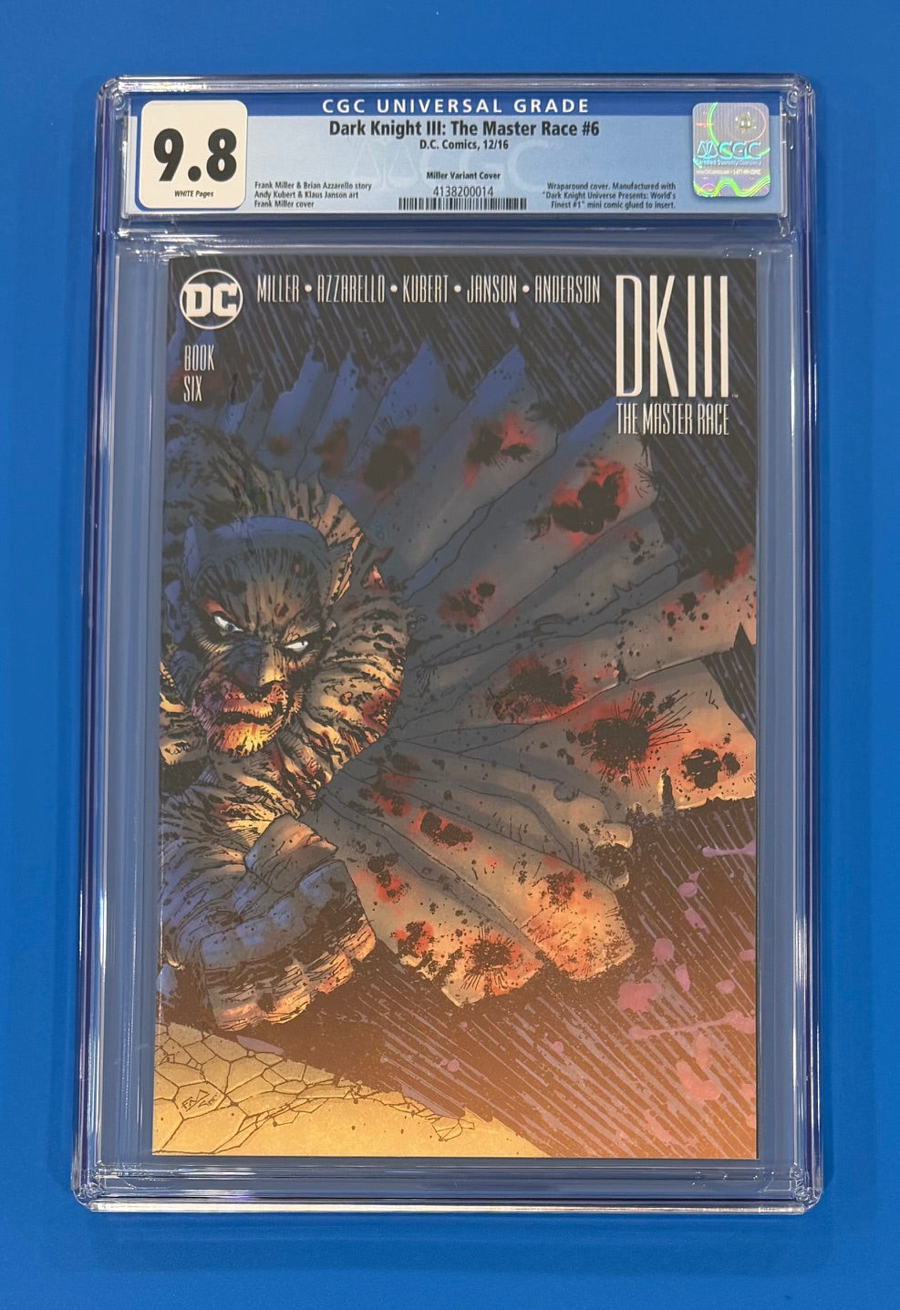 Dark Knight DK III The Master Race #6 Frank Miller Variant CGC 9.8 DC 1:100