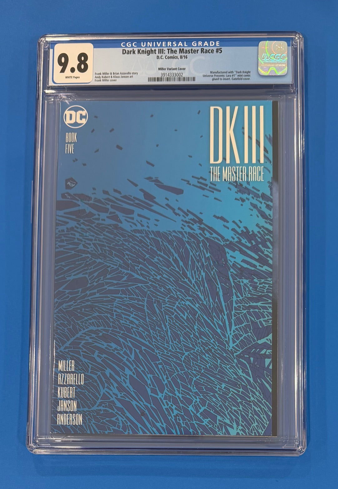 Dark Knight DK III The Master Race #5 Frank Miller Variant CGC 9.8 DC 1:100