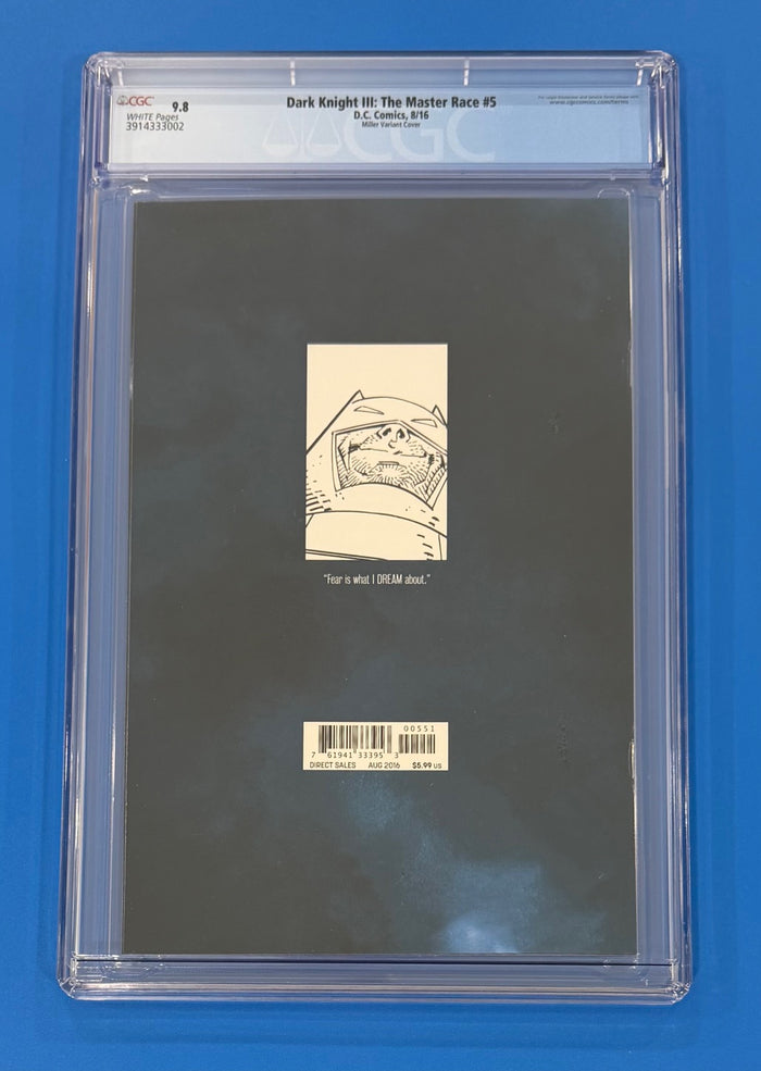 Dark Knight DK III The Master Race #5 Frank Miller Variant CGC 9.8 DC 1:100